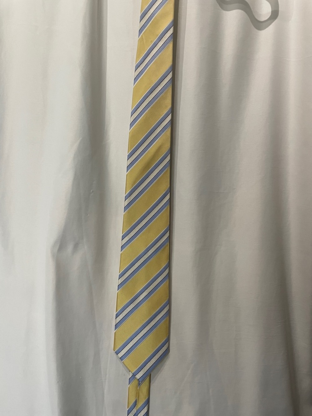Yellow and Blue Striped Men's Tie - Classic Office Style
